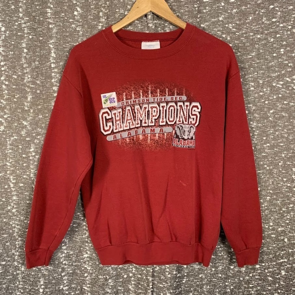 Vintage 99 University of Alabama Crimson Tide Pullover Sweatshirt SEC Champions